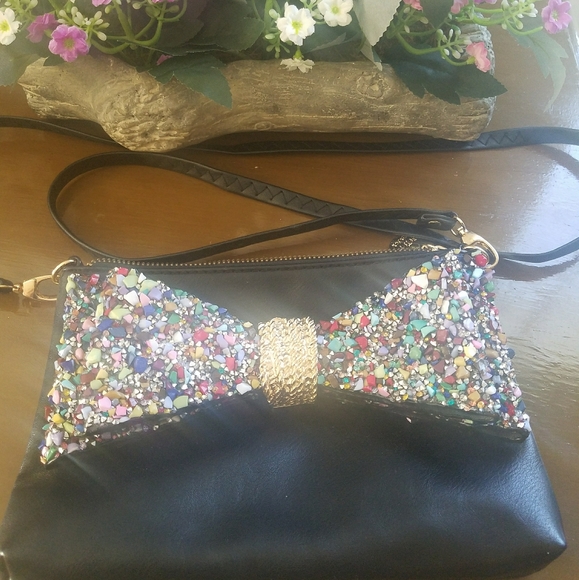 Betsey Johnson Jeweled Crossbody/Clutch - Picture 10 of 10